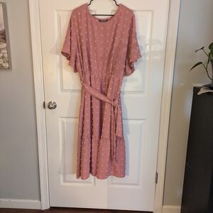 BloomChic Dusty Pink Midi Dress